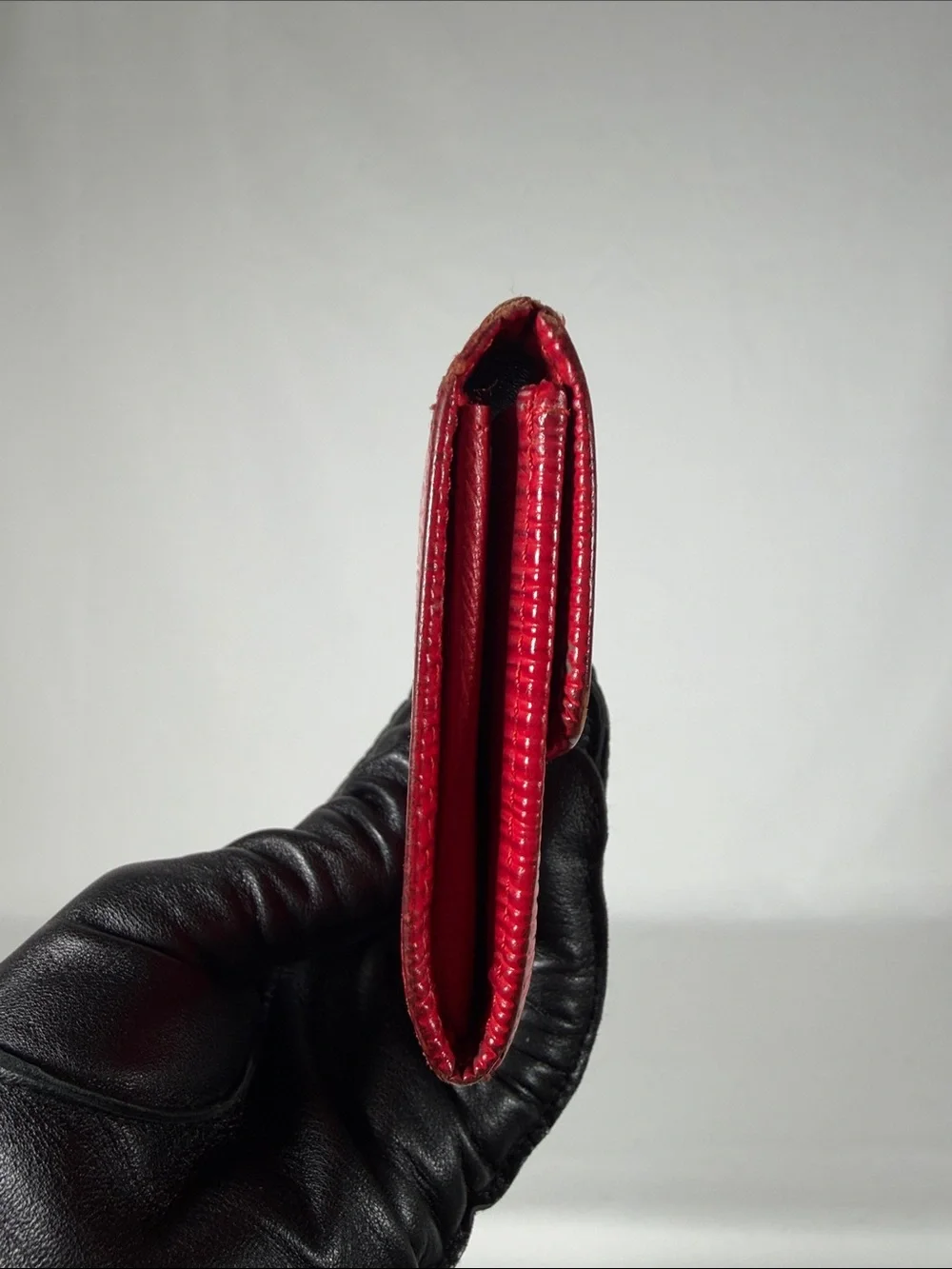 Authentic Louis Vuitton Red Epi Leather Card Wallet